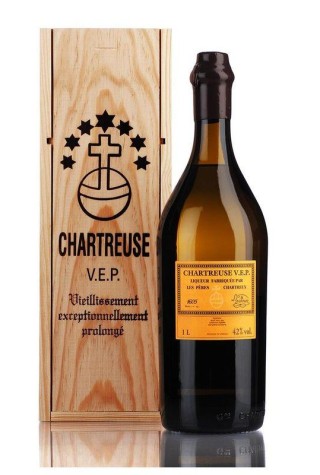 Chartreuse VEP (vieillissement exceptionnellement prolongée) Jaune 42% - 100cl -Liqueurs de la grande Chartreuse