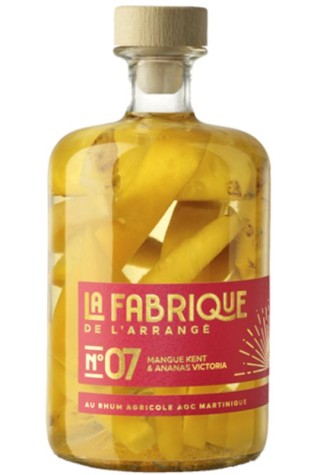 Rhum arrangé mangue ananas 70 cl, la Fabrique de l'Arrangé